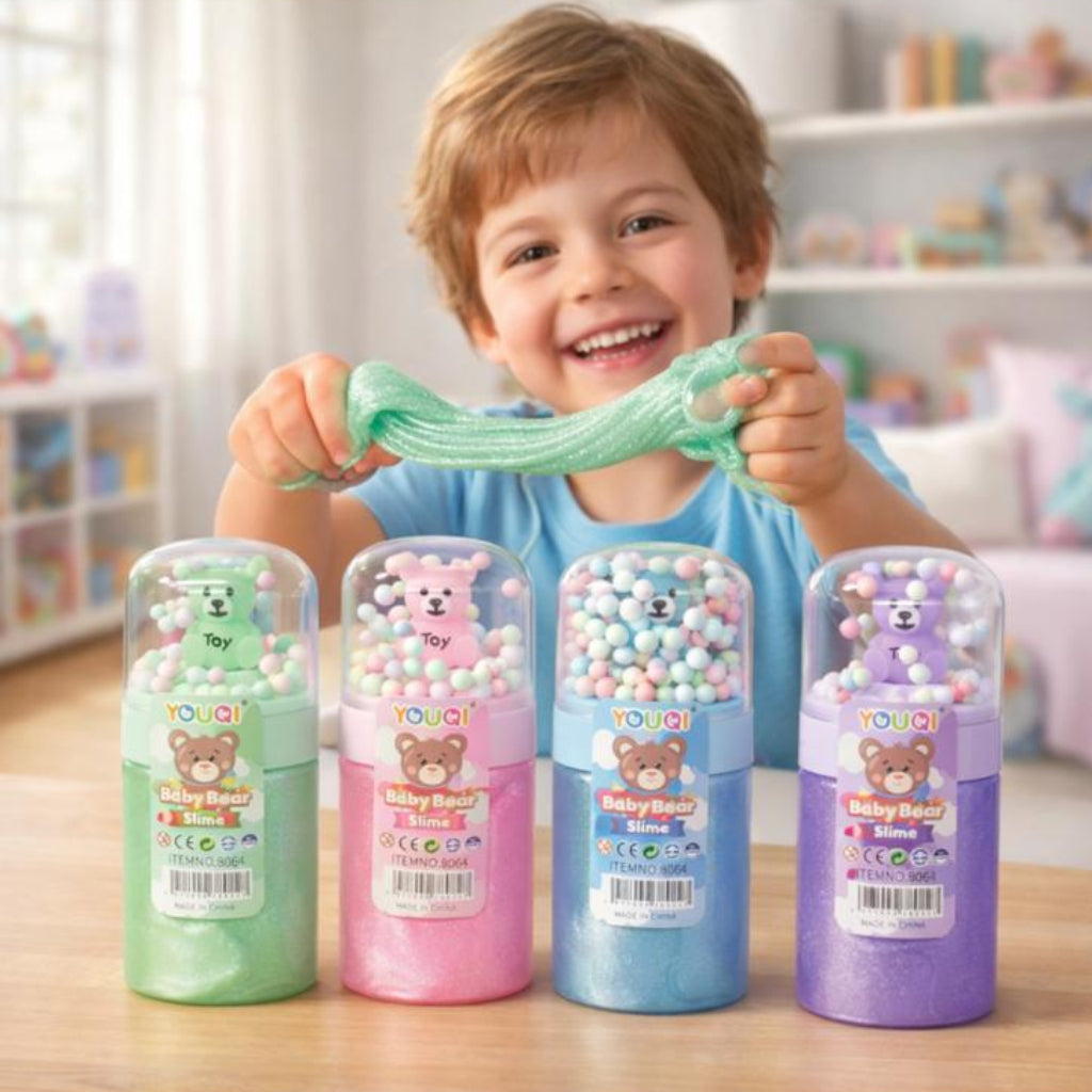 Teddy Bear Slime – Cute Stretchy Slime Toy for Kids