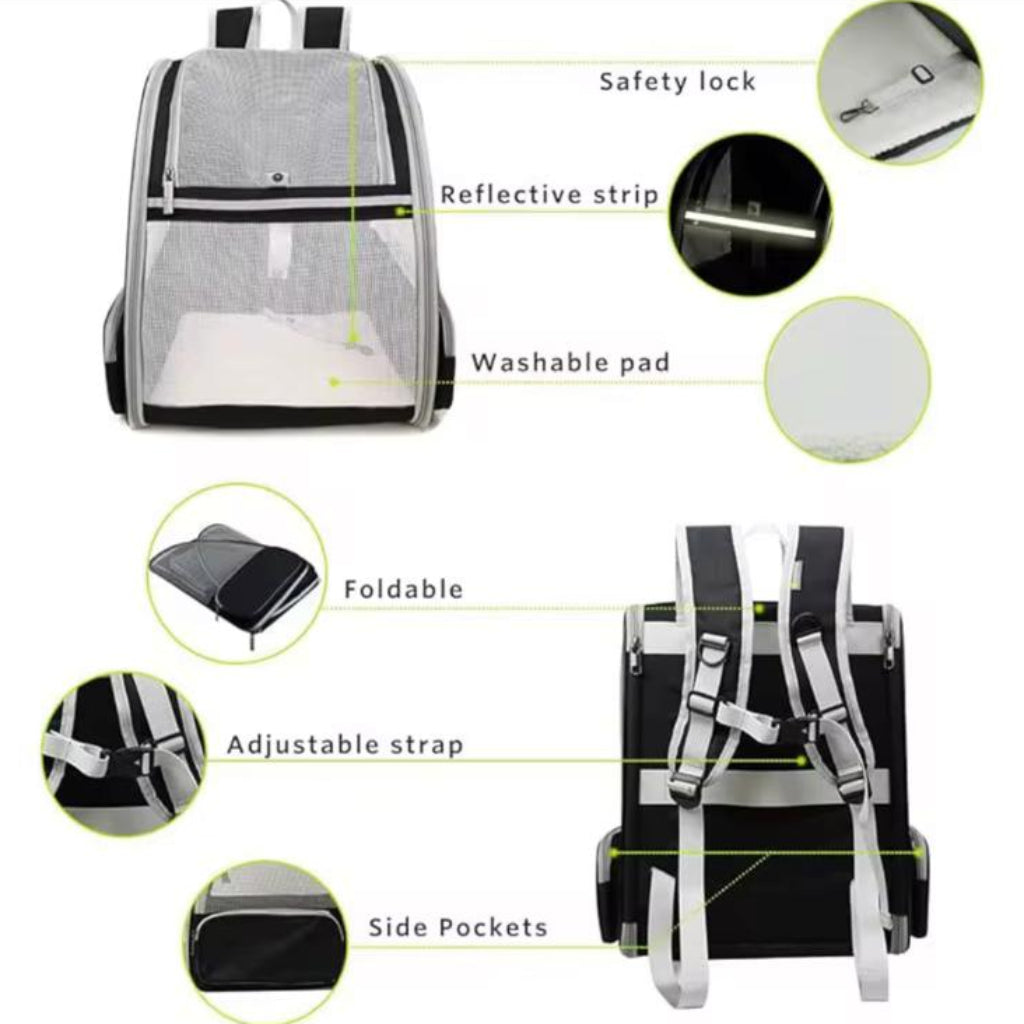 Cat Backpack Carrier Bag – Portable Travel Backpack for Cats and Small Pets