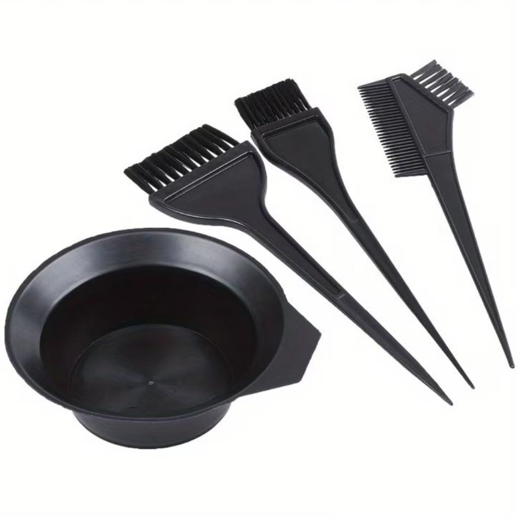 Professional Hair Dyeing Kit Set – Comb, Brush & Mixing Bowl for DIY Hair Coloring
