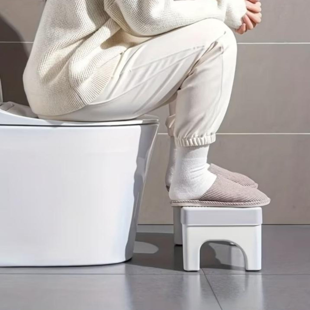 Anti-Slip Toilet Stool – Thickened Plastic Footstool for Adults & Elderly, Ergonomic Bathroom Support