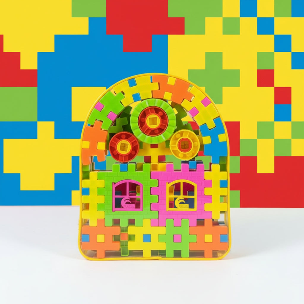 House Building Blocks Set – 93 PCS Educational Construction Toy for Kids