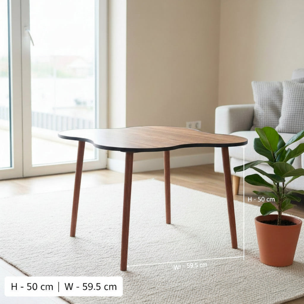 Mini Wooden Brown Table – Portable Multipurpose Side Table for Home & Bedroom