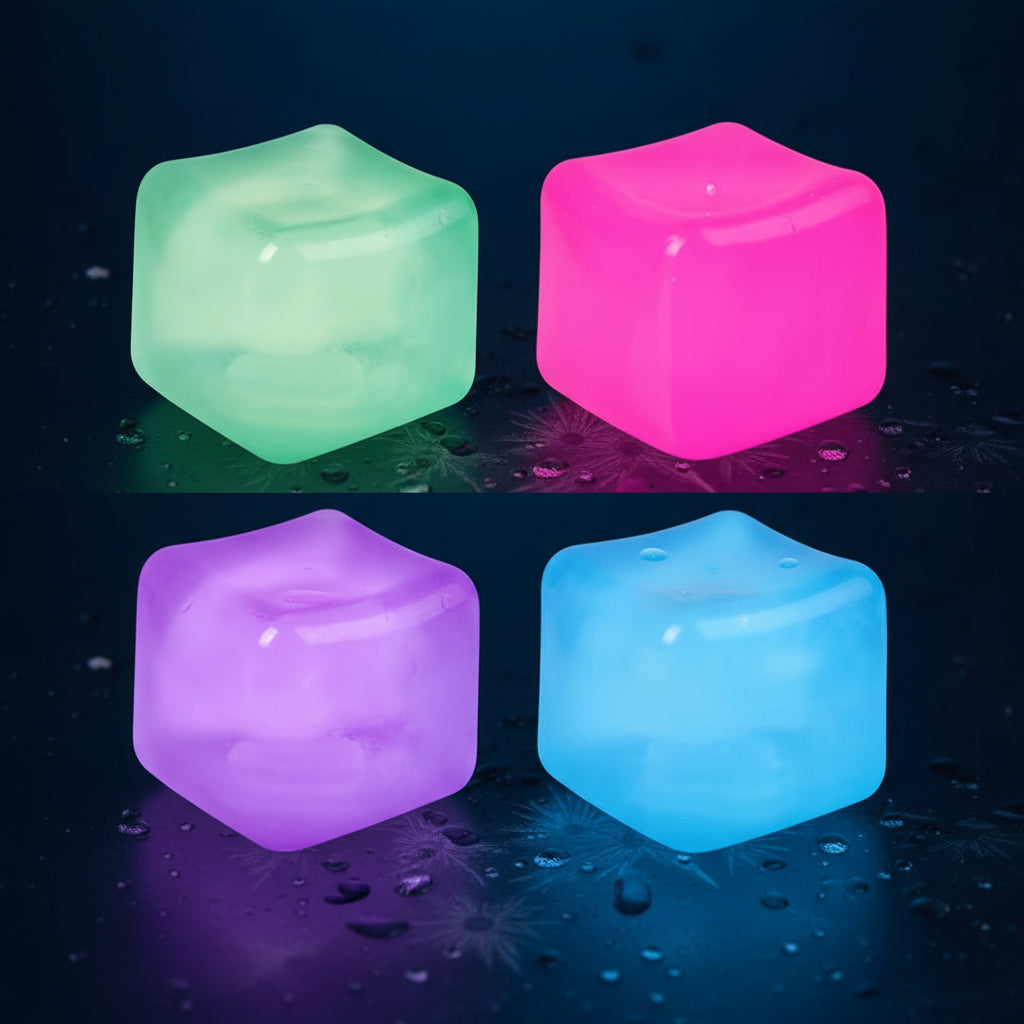 1pc Jelly Ice Cube Stress Relief Toy – Soft TPR Squeeze Cube, Fast Rebound Fidget Toy