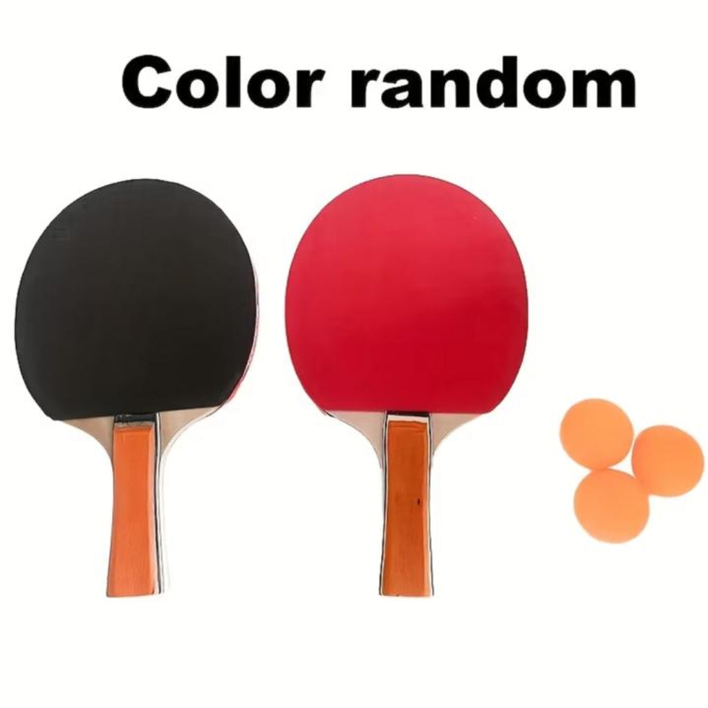 Table Tennis Set – 2 Professional Ping Pong Paddles & 3 Balls – Random Color Selection