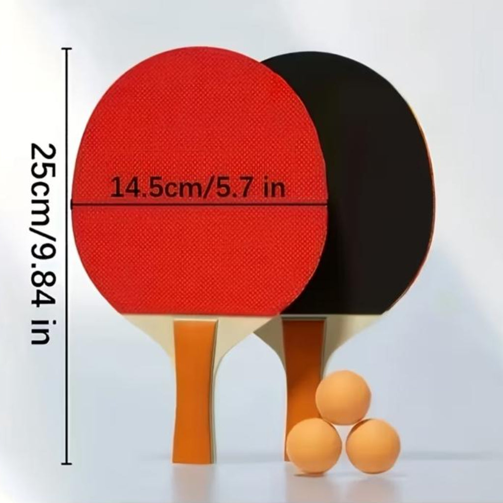 Table Tennis Set – 2 Professional Ping Pong Paddles & 3 Balls – Random Color Selection