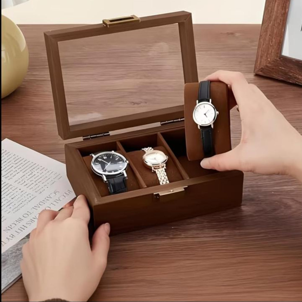 Watch Storage Box with Glass Window – Elegant Watch Display Case for Men