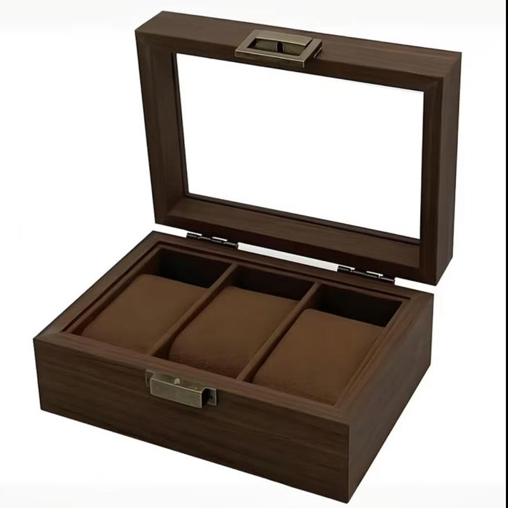 Watch Storage Box with Glass Window – Elegant Watch Display Case for Men