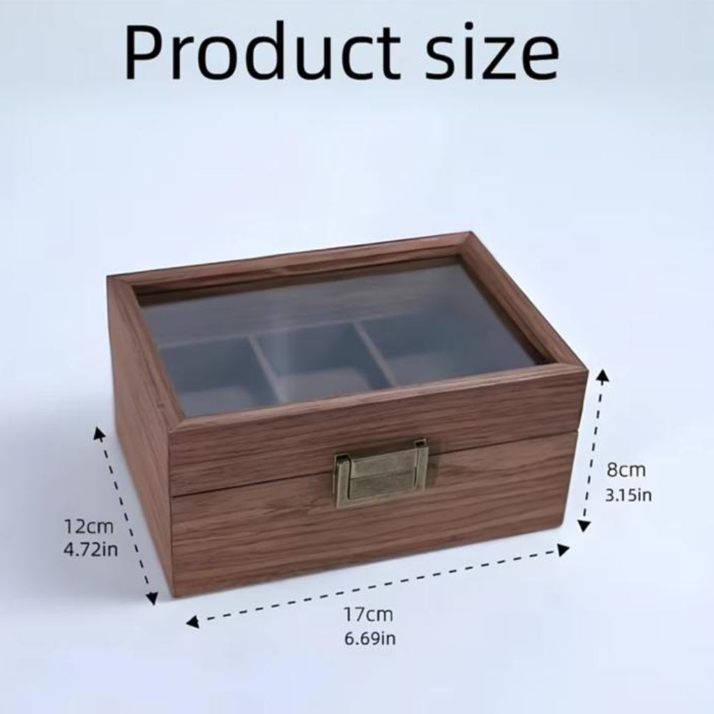 Watch Storage Box with Glass Window – Elegant Watch Display Case for Men