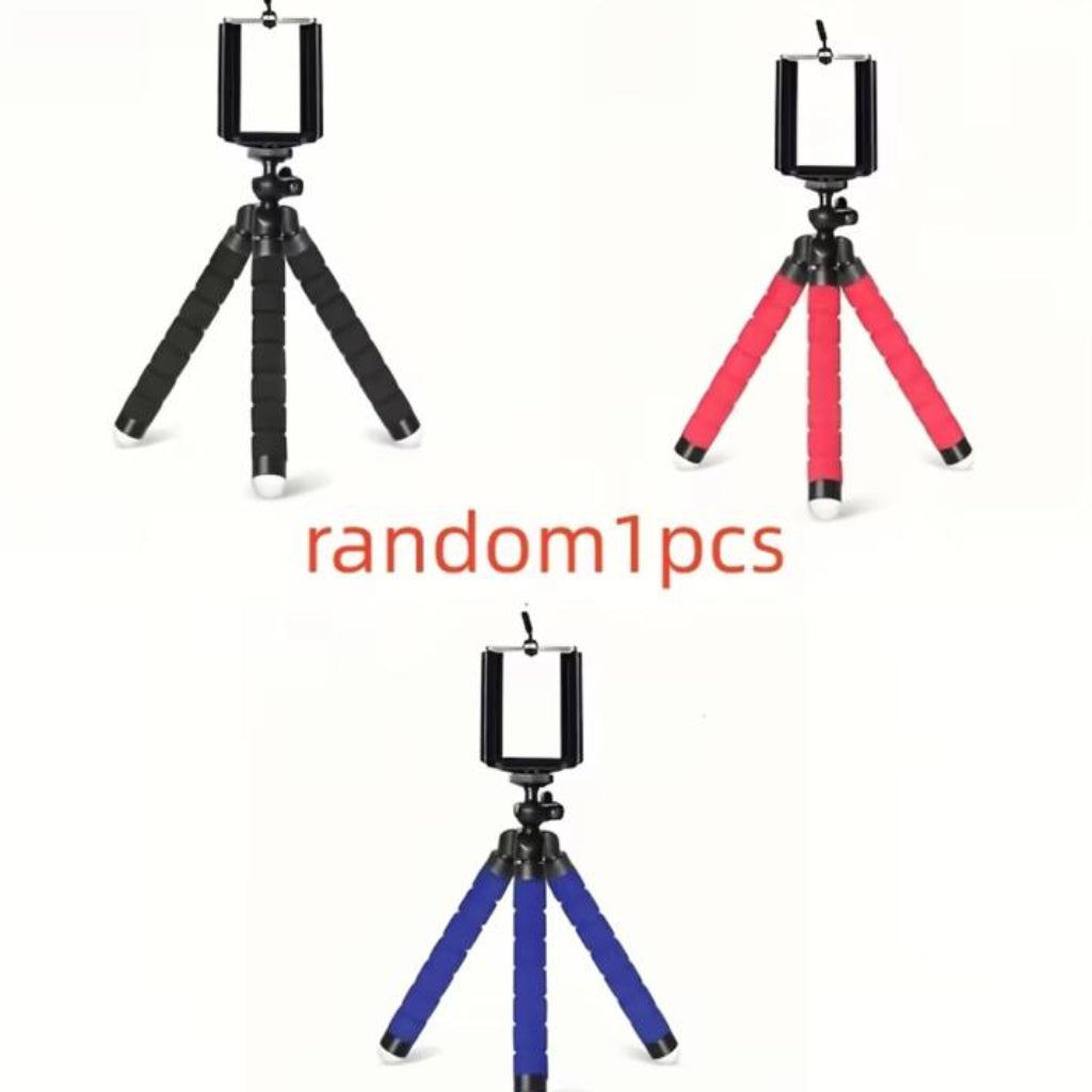Random Color Octopus Phone Mount – Bluetooth Selfie Stick & Flexible Tripod Stand