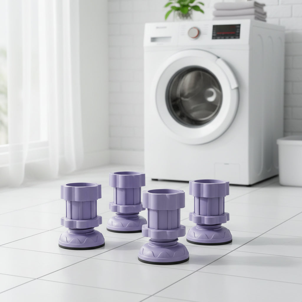 Multifunctional Adjustable Washing Machine & Refrigerator Anti-Vibration Foot Pads (4 PCS Set)