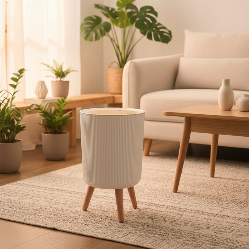 Trash Bin with Lid – Desktop & Bathroom Waste Container