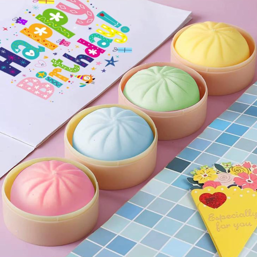 Squishy Dumpling Sensory Toy – Soft Stress Relief Squeeze Toy