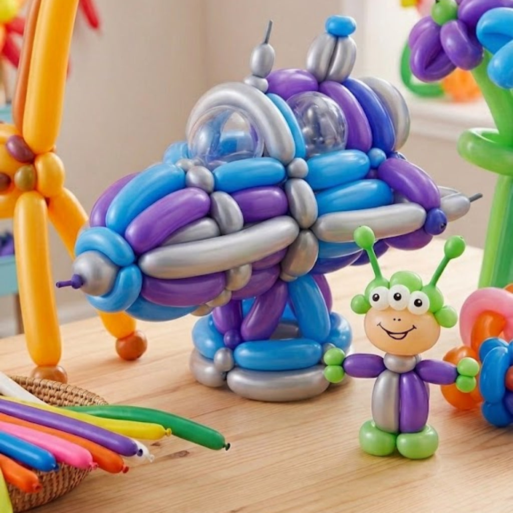 Professional Modelling Balloons – 100-Piece Multi-Color Latex Twisting Balloons