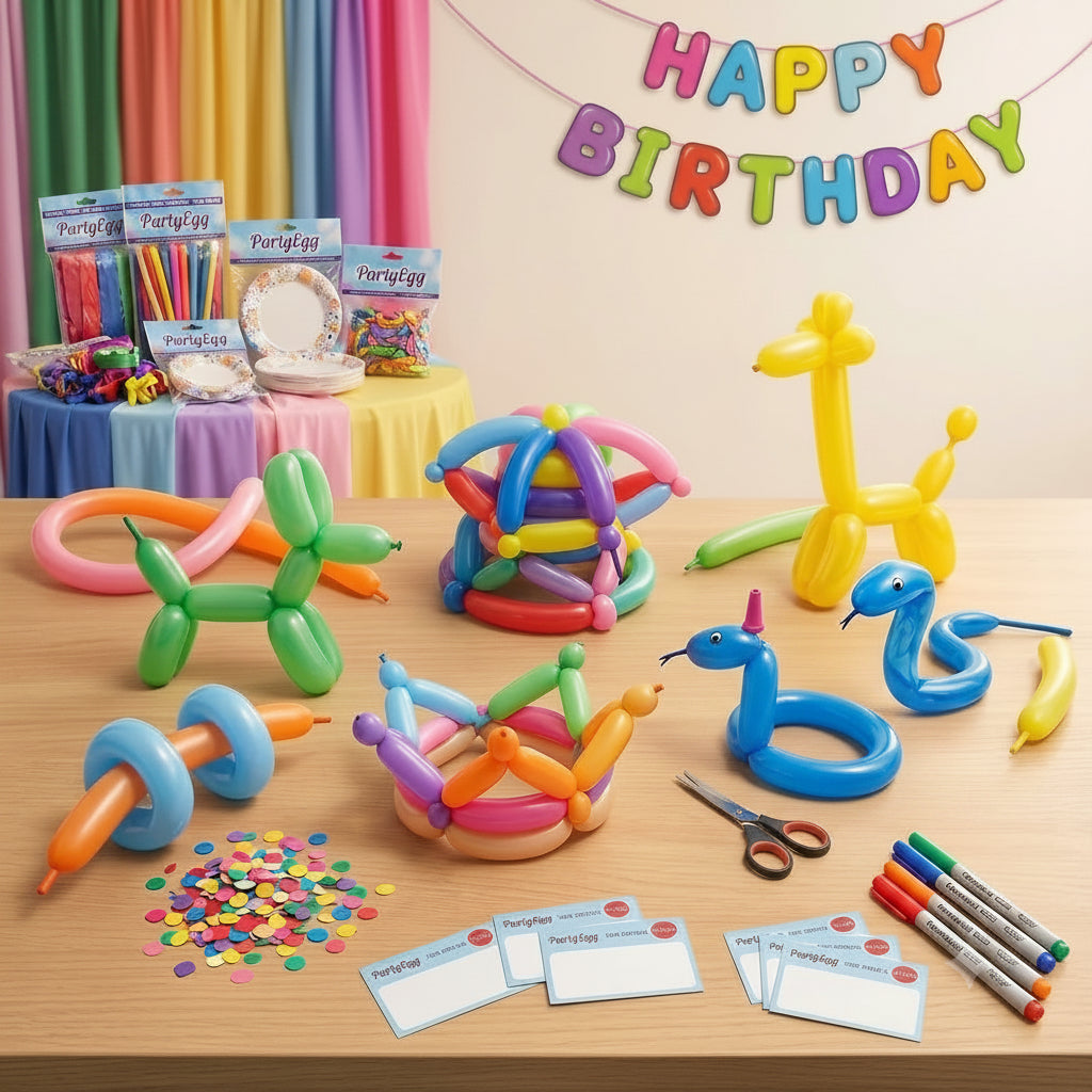 Professional Modelling Balloons – 100-Piece Multi-Color Latex Twisting Balloons