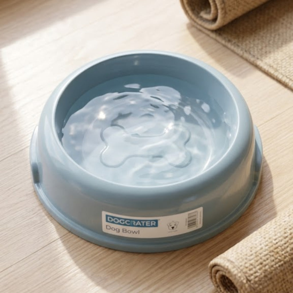 Plastic Dog Bowl – Premium Heavy-Duty Pet Food & Water Dish for Medium to Large Dogs, Grey