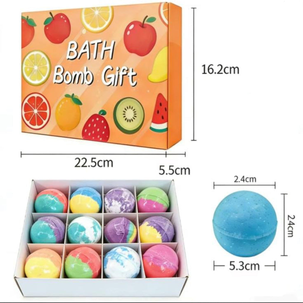 Fruity Bath Bomb – 1 PCS Gift Organic Essential Oil Aromatherapy Fizzy Bubble Bath Bomb