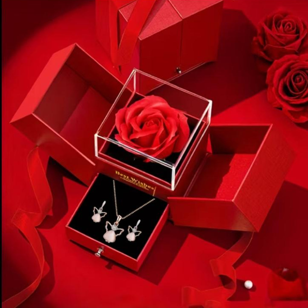 Eternal Red Rose Gift Box – Romantic Openable Storage Box for Women, Anniversary, Birthday & Wedding Gifts