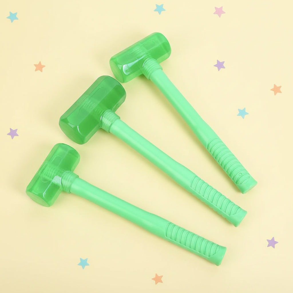 Plastic Handle Green Square Rubber Mallet Hammer