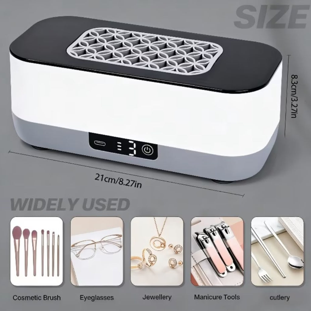 Eyeglass & Cosmetic Brush Cleaner | 3 Cleaning Modes with LED Touch Panel
