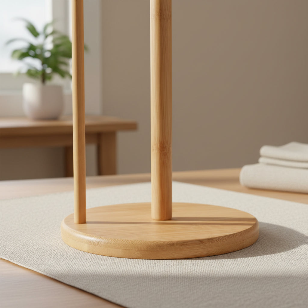 Easy-to-Assemble Wooden Paper Towel Holder