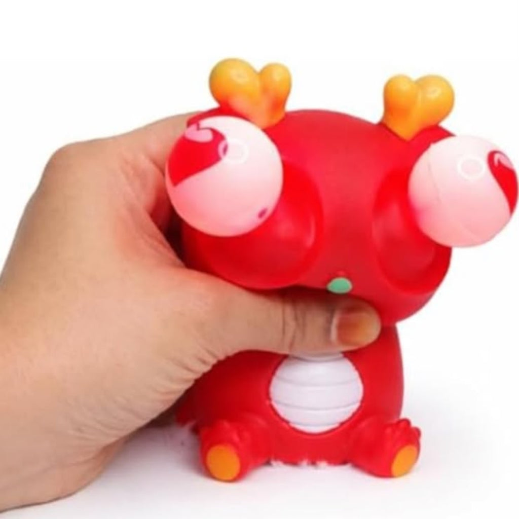 Cute Dragon Squishy Toy with Heart Eyes & Shake-Activated Light-Up Feature – Soft Stress Relief Fidget Toy (Random Color)