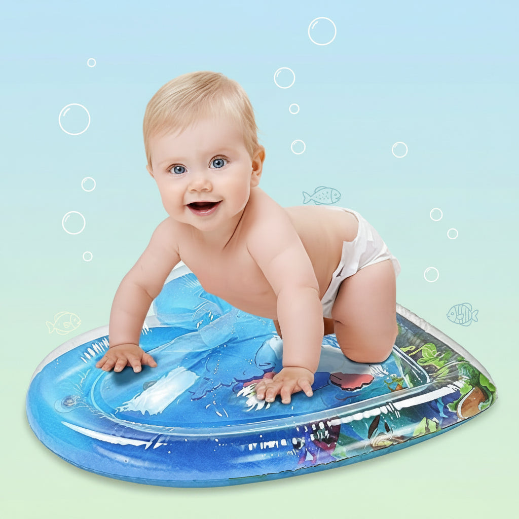 Baby Water Play Mat for Infants – Inflatable Tummy Time Activity Pad