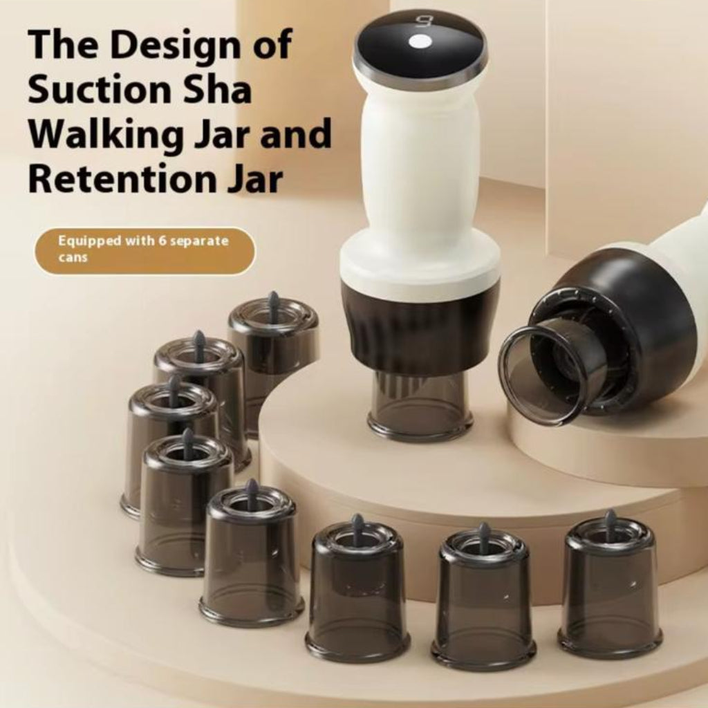 Electric Cupping & Scraping Therapy Device with Suction & Retention Modes