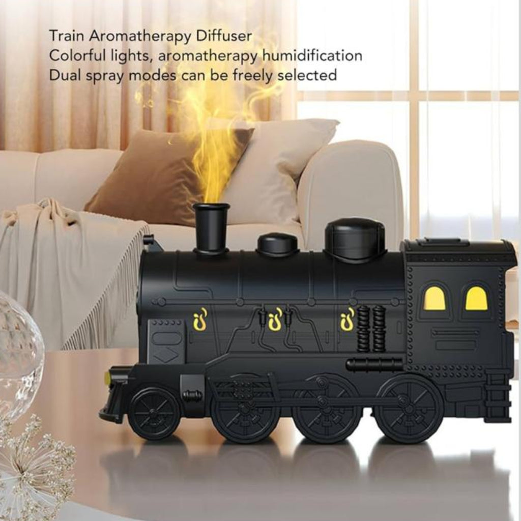 Train Aromatherapy Diffuser & Humidifier – Decorative Essential Oil Mist Maker for Home & Office