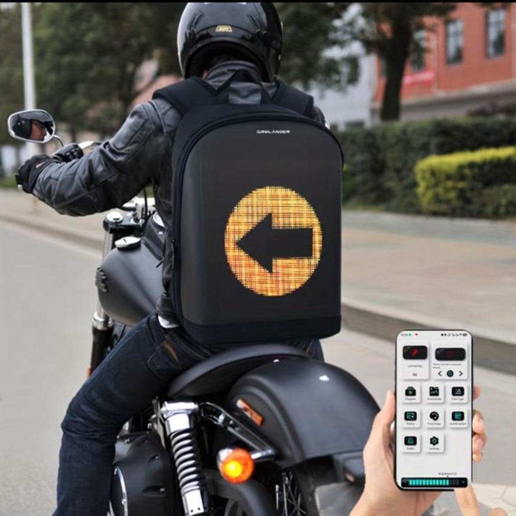 LED Display Smart Backpack – DIY Programmable LED Screen, Business Advertising & Motorcycle Travel Backpack