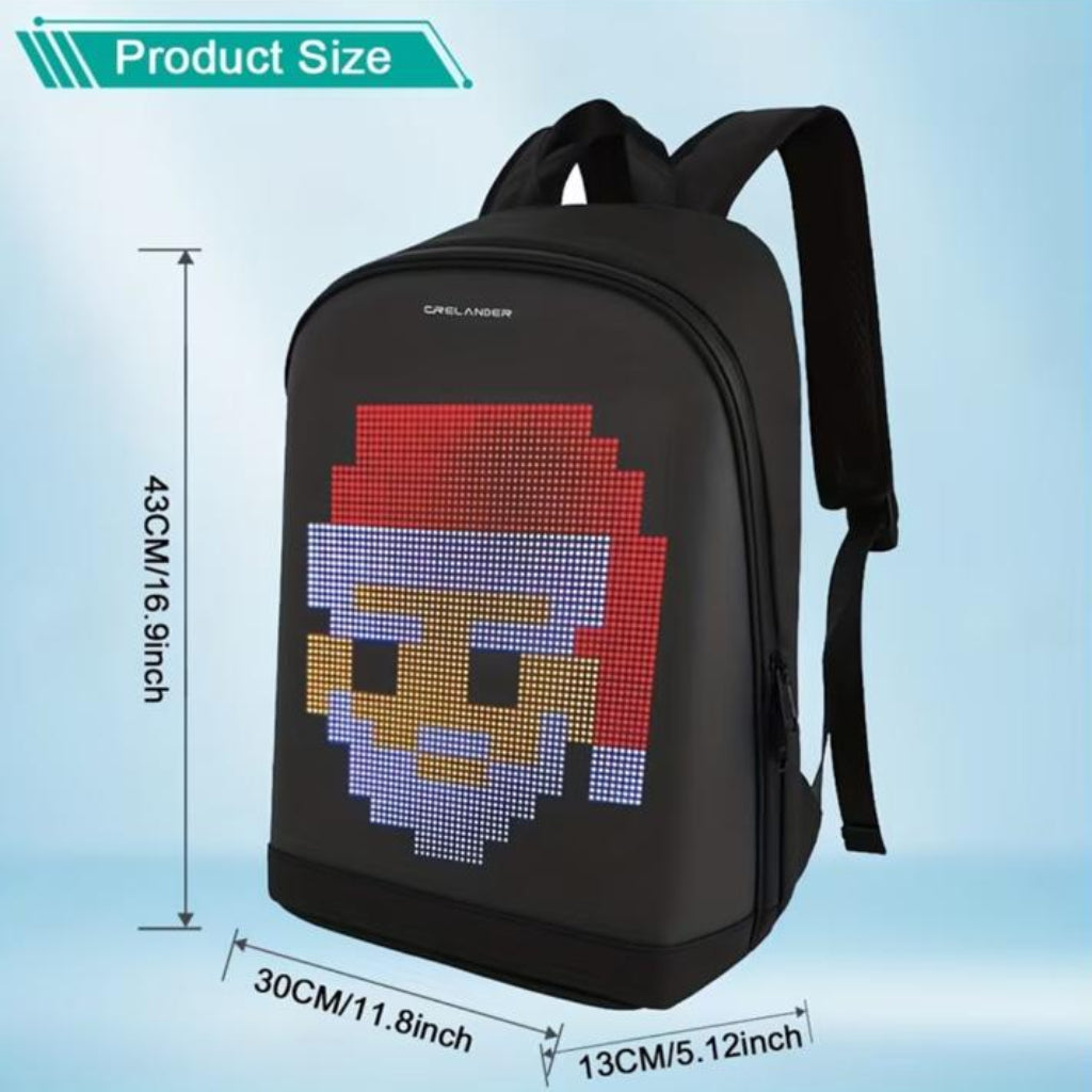 LED Display Smart Backpack – DIY Programmable LED Screen, Business Advertising & Motorcycle Travel Backpack