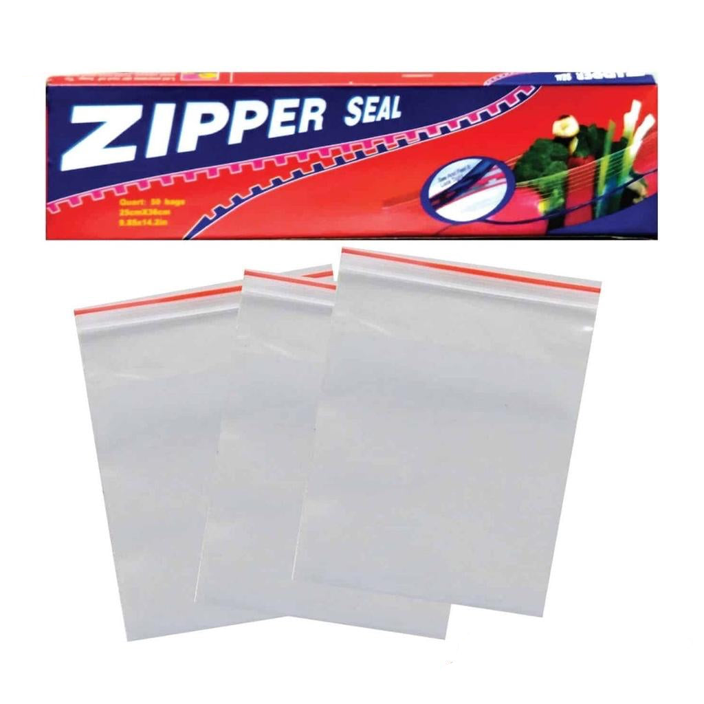 Clear Zipper Seal Storage Bags with Dispenser Box