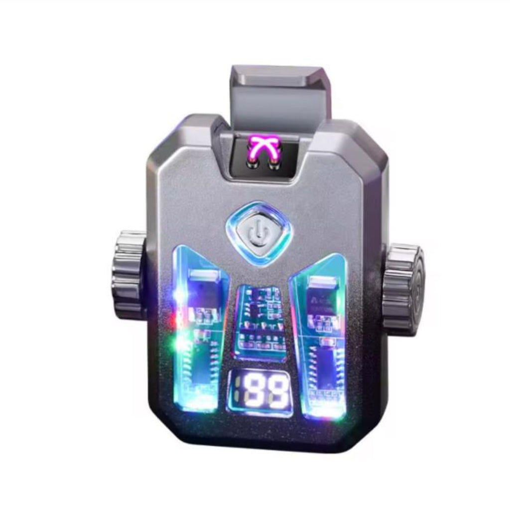 Rechargeable Double Arc Gyro Lighter with COB LED Light