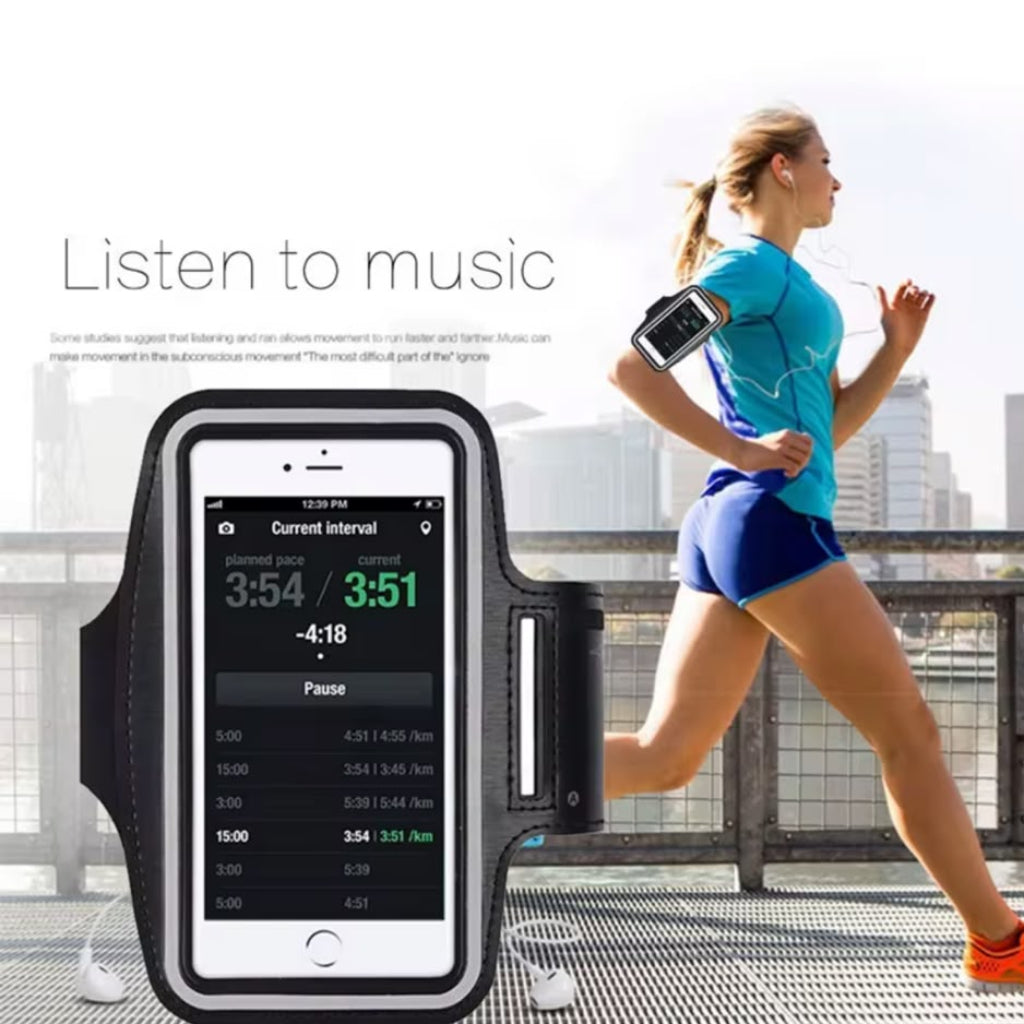 Sports Running Armband - Adjustable Phone Holder Pouch for Fitness, Running, and Cycling