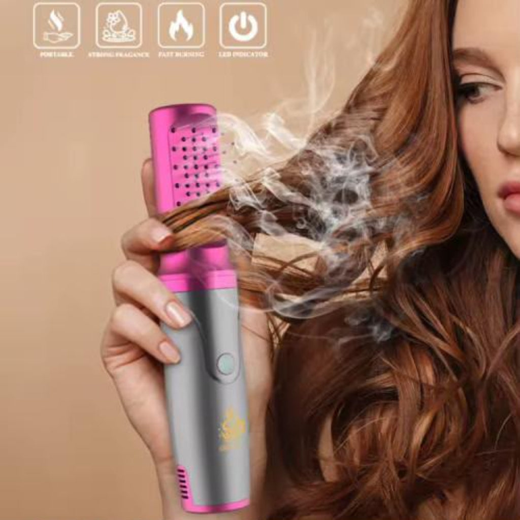 Bukhoon Portable Electric Hair & Clothing Incense Burner - Handheld Bakhoor Styler and Fragrance Diffuser