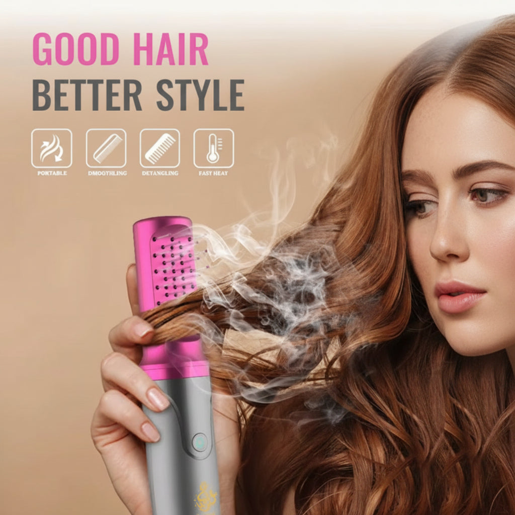 Bukhoon Portable Electric Hair & Clothing Incense Burner - Handheld Bakhoor Styler and Fragrance Diffuser