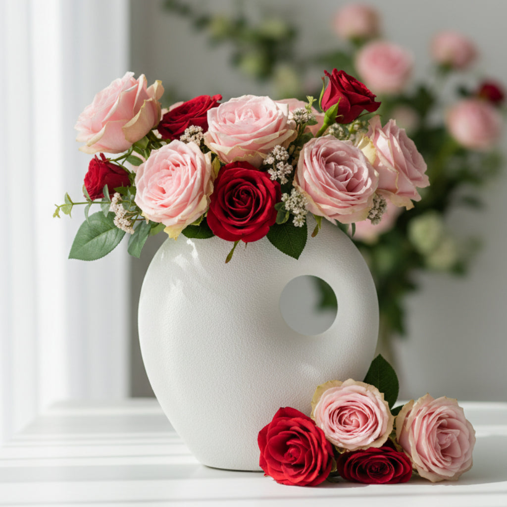 Ceramic Flower Vase – Modern Decorative Planter for Indoor & Outdoor Plants