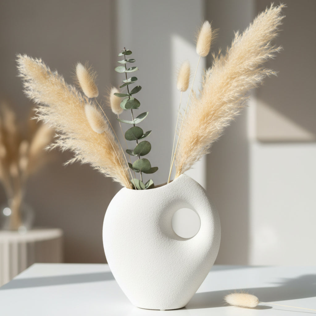Ceramic Flower Vase – Modern Decorative Planter for Indoor & Outdoor Plants