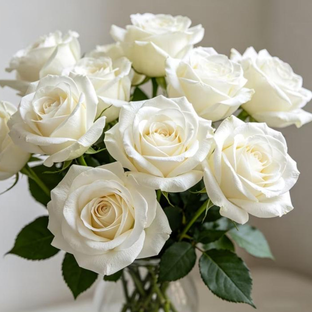 Artificial Single Stem Rose Flower for Home Decor and Arrangements