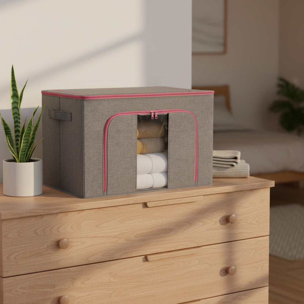 Foldable Storage Box – Collapsible Fabric Storage Bin for Clothes, Toys & Household Organization