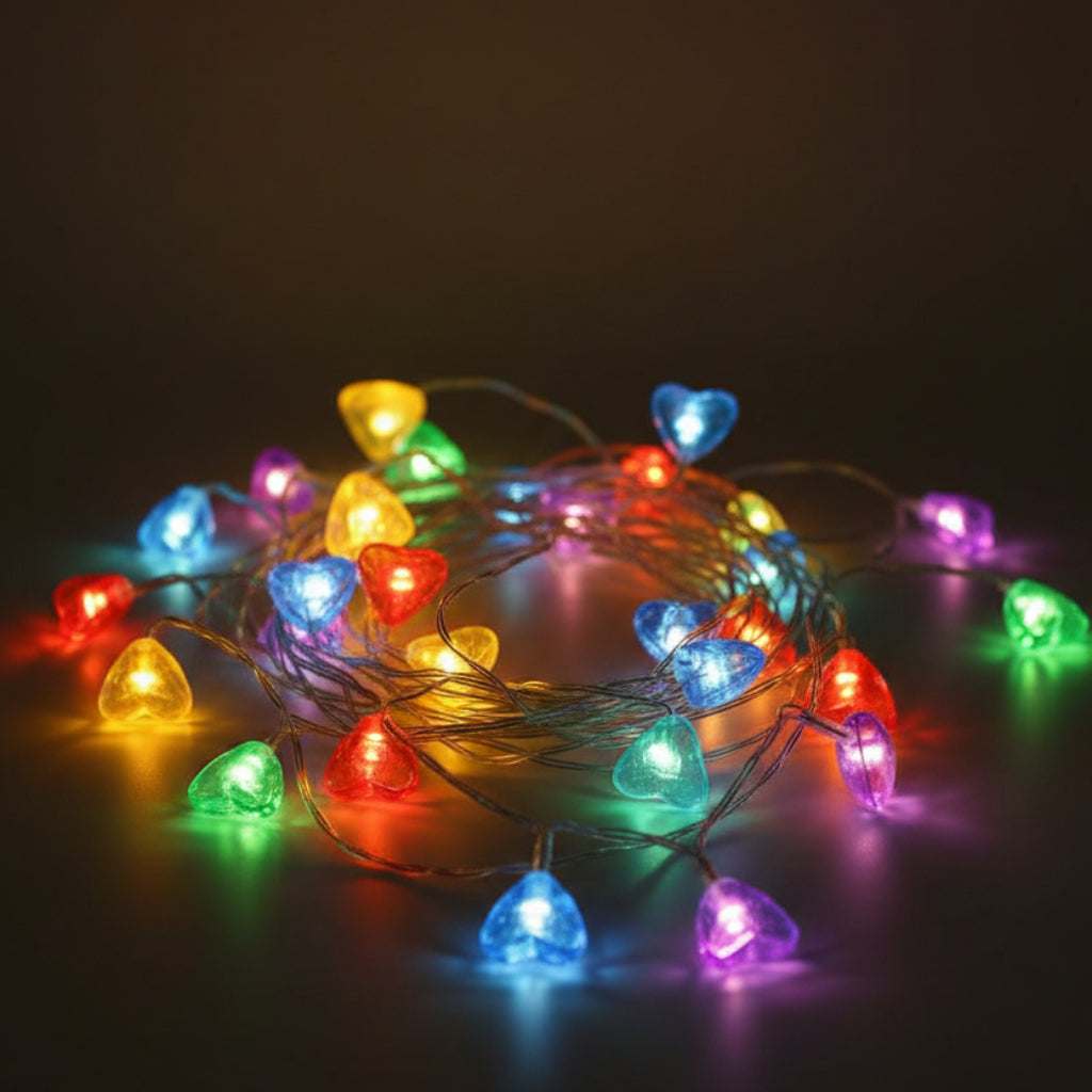 10M Love Shape LED String Light – 2-Pin Plug