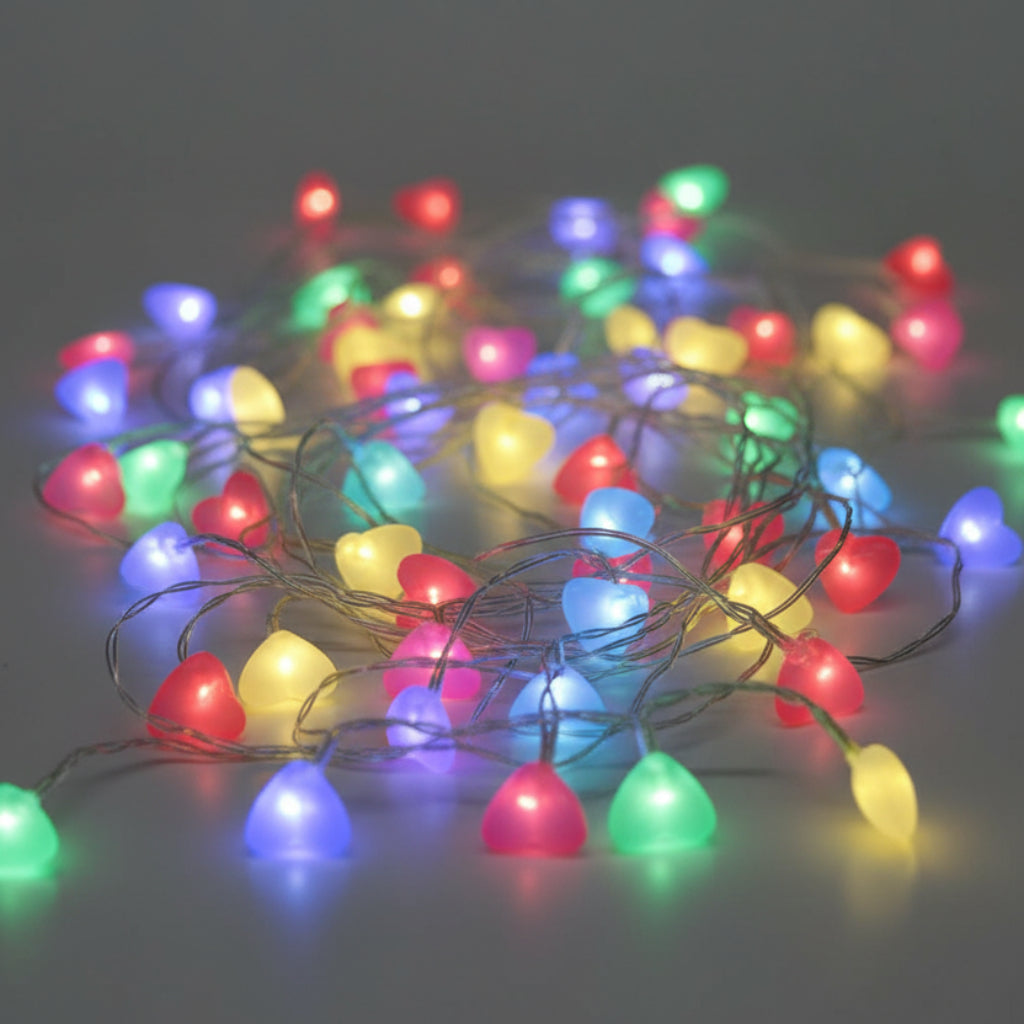 سلسلة مصابيح LED على شكل حب بطول 10 أمتار - قابس ثنائي الدبوس
