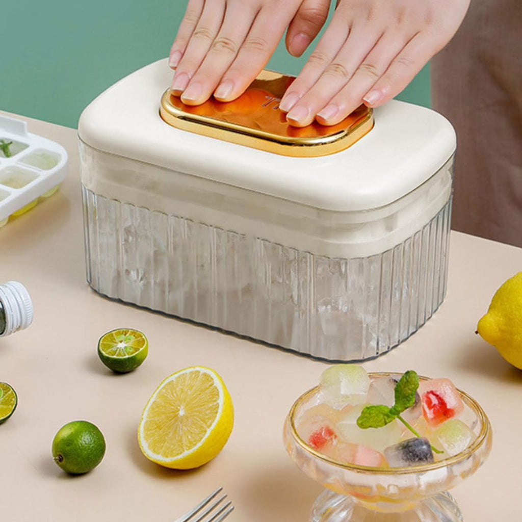 Multi-Layer Press-Type Ice Cube Tray and Storage Box Set