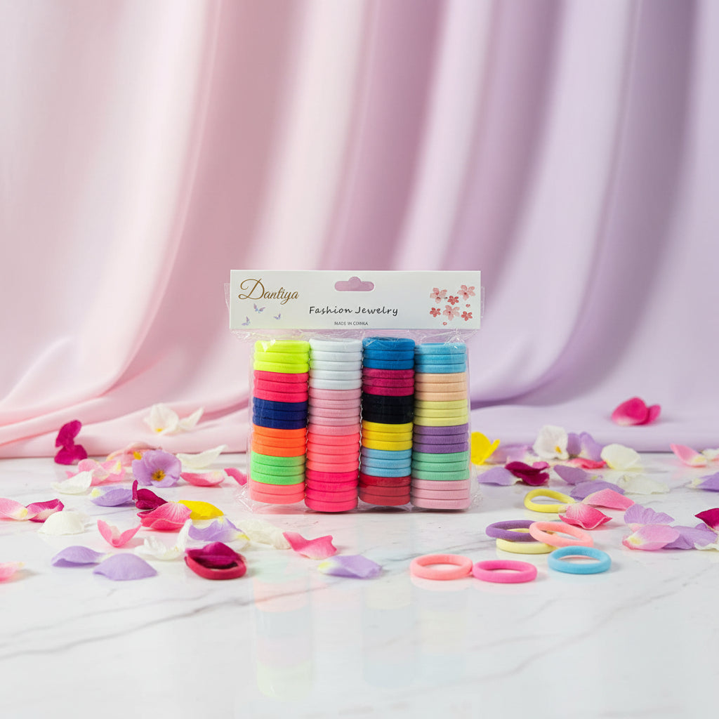 70-Piece Random Mixed Color Hair Ties