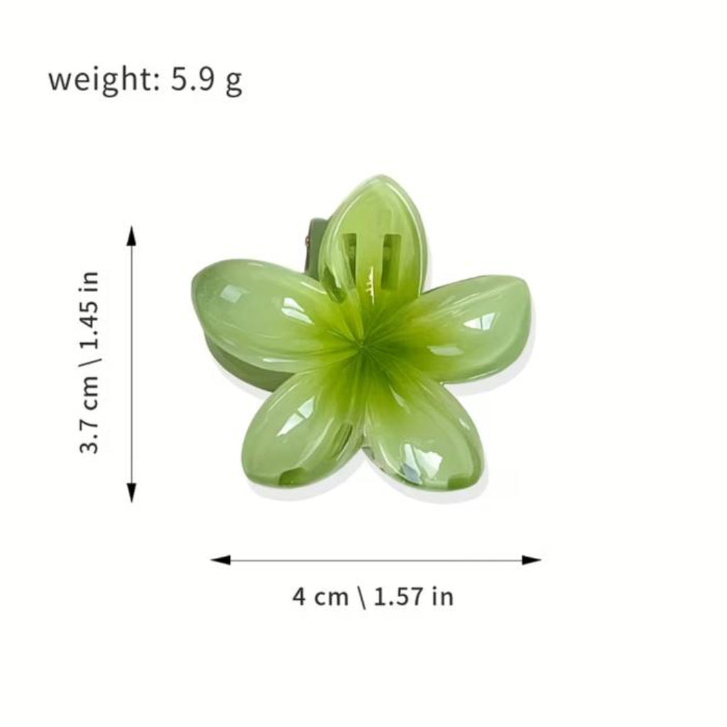 Flower Shape Hair Claw Clips Set – 7-Piece Random Colors