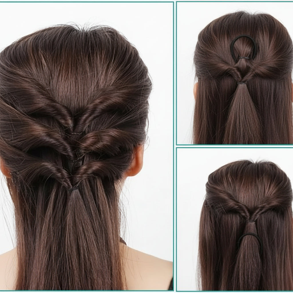 4-Piece Hair Styling Tool Set – Magic Hair Braid Loops & Bun Maker