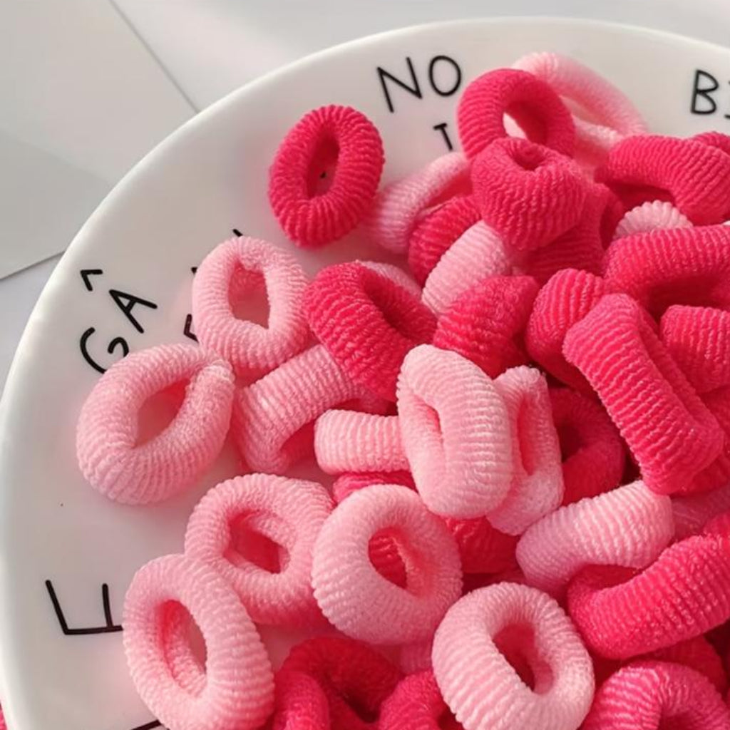 Colorful Mini Hair Ties & Elastic Rubber Bands – 80-Piece Set
