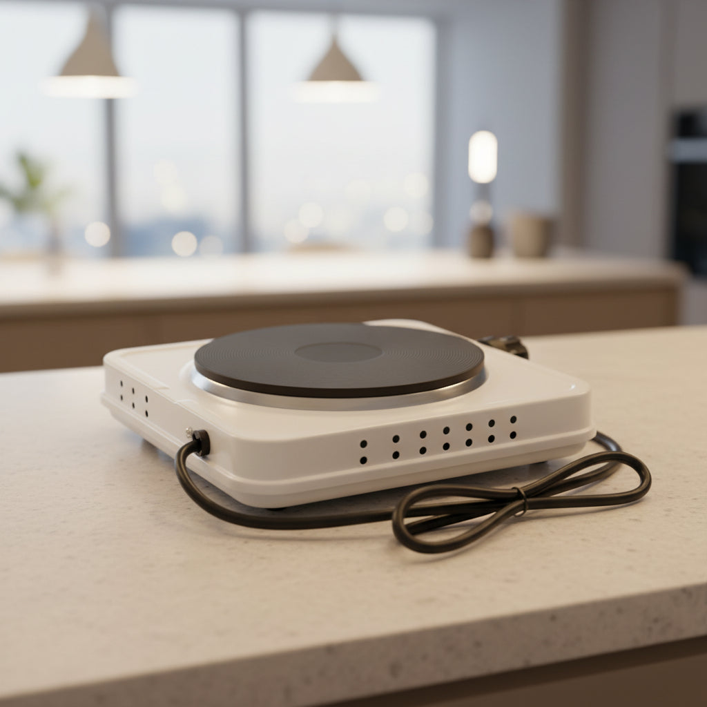 Portable Electric Single Burner Hot Plate – 1000W Adjustable