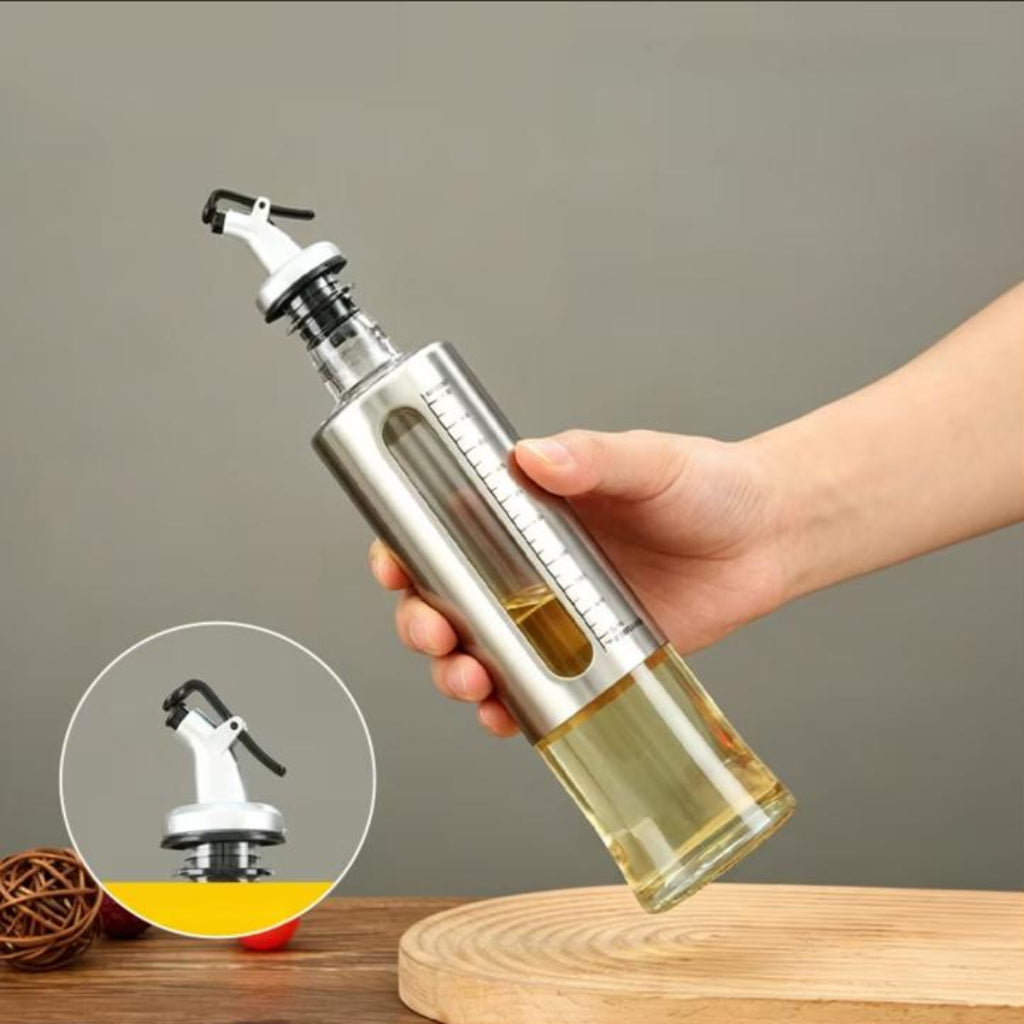 300mL Glass Seasoning & Oil Bottle – Stylish Kitchen Dispenser