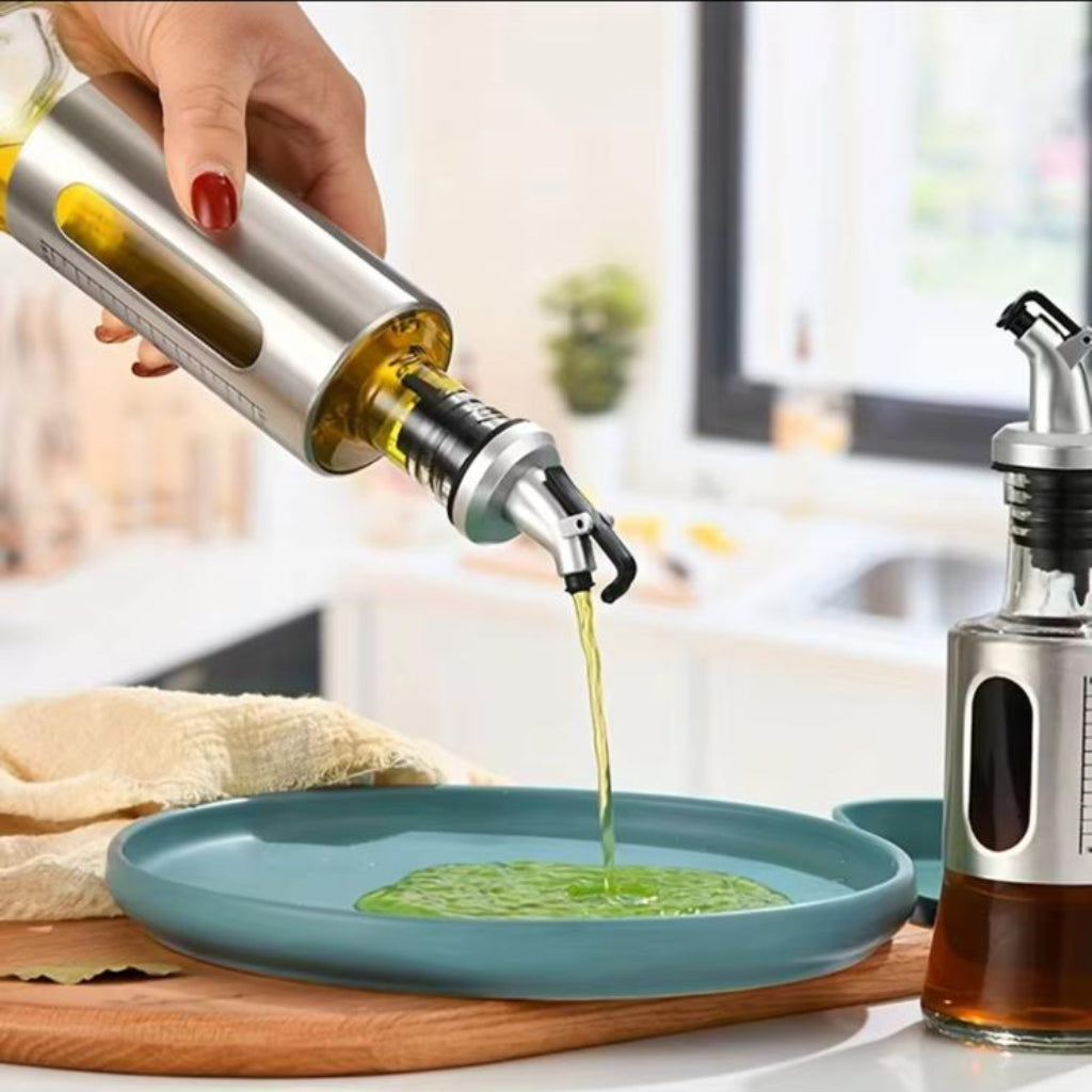 300mL Glass Seasoning & Oil Bottle – Stylish Kitchen Dispenser