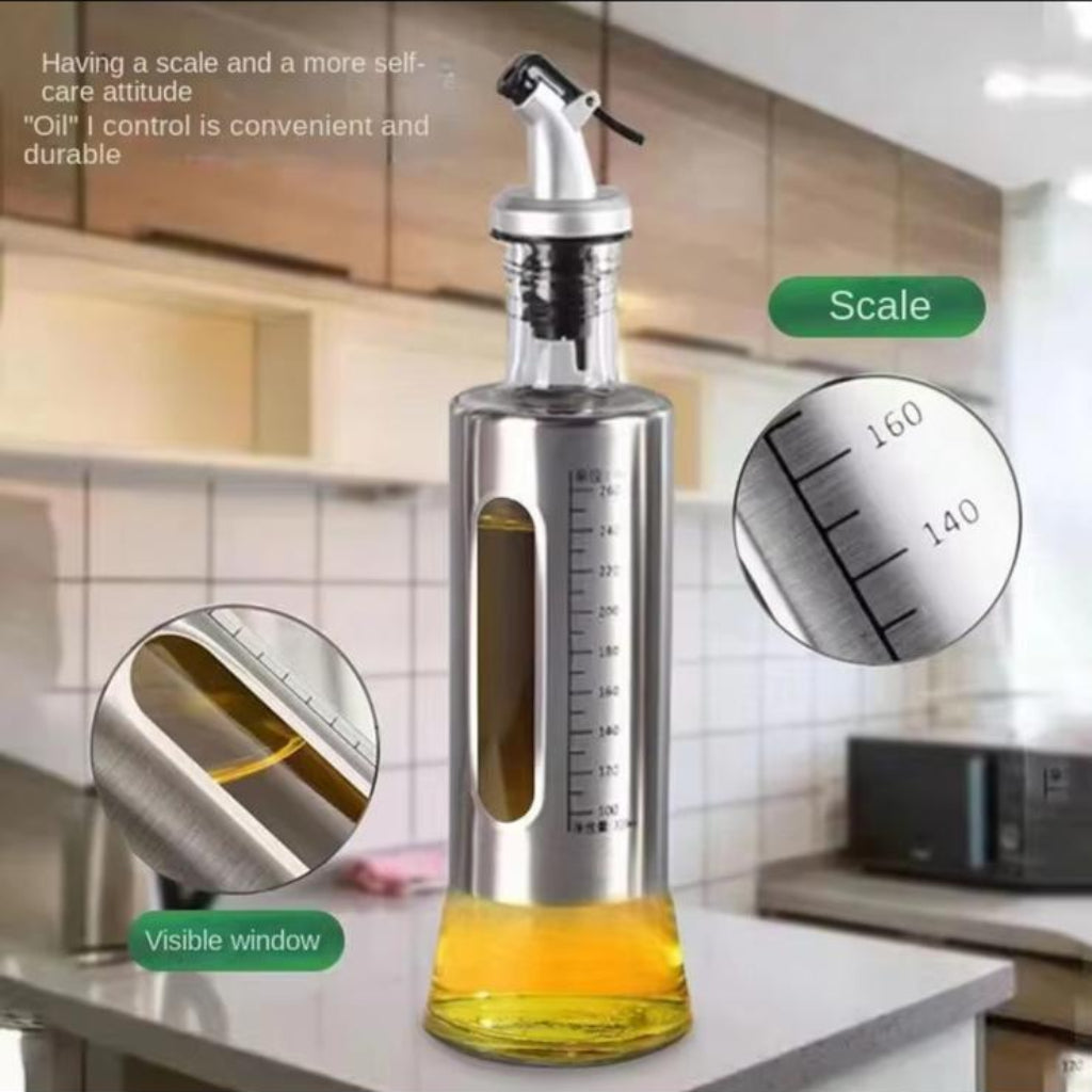 300mL Glass Seasoning & Oil Bottle – Stylish Kitchen Dispenser